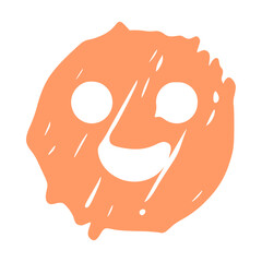Happy smiley face doodle icon