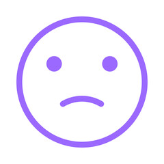 Sad smiley face outline icon