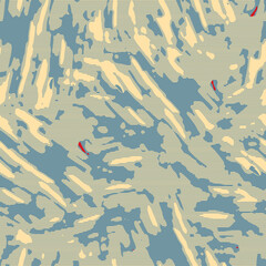  Neutral light blue yellow seamless abstract texture. Modern coastal living all over print. Irregular soft furnishing cover grunge background. High quality jpg swatch.