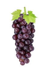Fresh red grape on white background