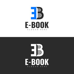 Logo template. Ebook logo design. 
