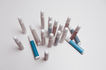 Naklejka premium Beautiful felt pen on desk for school background