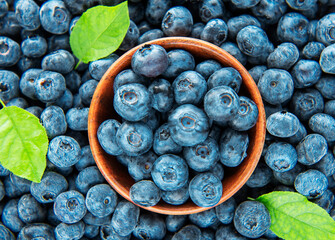 Blueberries as a natural food background