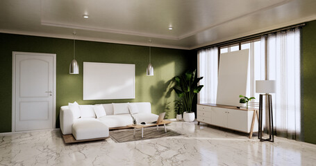 Cabinet in modern empty room zen style,minimalist designs. 3D rendering