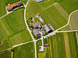 Bauernhof aus der Luft
