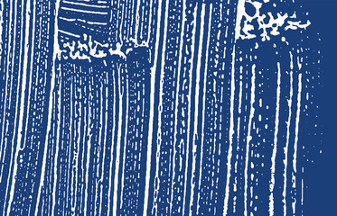 Grunge texture. Distress indigo rough trace. Extra