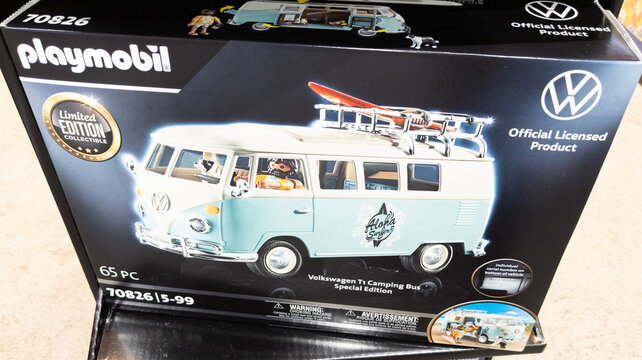 Vw Bus In Playmobil Toy Vintage Volkswagen Campervan In Limited Edition Box From Germany