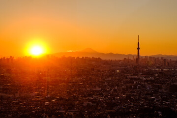 スカイツリーと富士山 Sky Tree and Mt. Fuji