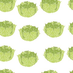 Cabbage seamless pattern