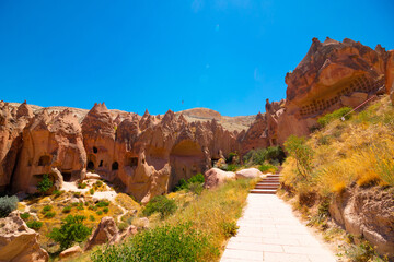 Zelve Open Air Museum in Cappadocia Turkey