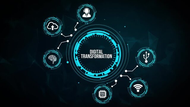 Internet, business, Technology and network concept.Concept of digitization of business processes and modern technology. Digital transformation.