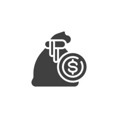 Money bag vector icon