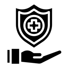 Obraz premium healthinsurance glyph icon