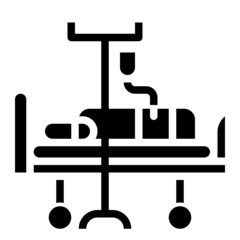 hospitalbed glyph icon