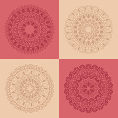 four mandalas decorations