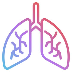 lungs gradient icon