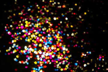 glittering shine bulbs lights background. abstract blurred of bl