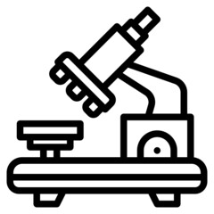 microscope line icon