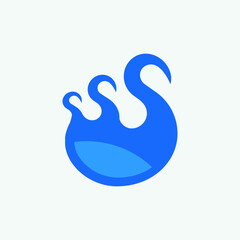 Flame logo, symbol, sign, vector template, icon and symbol mark