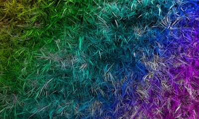 Abstract 3d colored fur. Natural background texture.
