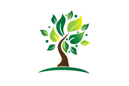Tree ecology environment protection logo vector harvest horticulture agriculture forest concept image graphic icon template