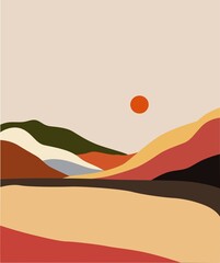 background with orange sunset
