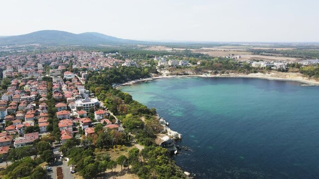 Aerial view of Town of Tsarevo, Burgas Region, Bulgaria 