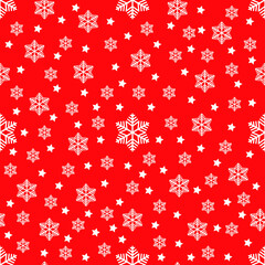 Seamless pattern with snowflakes. Christmas background. Vector illustration.