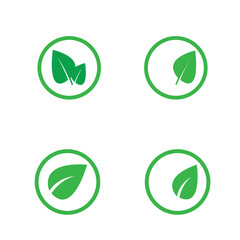 Logos of green Tree leaf ecology
