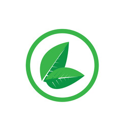 Logos of green Tree leaf ecology