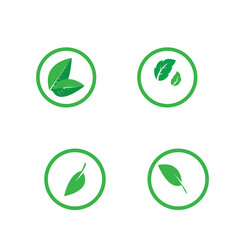 Logos of green Tree leaf ecology