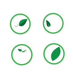 Logos of green Tree leaf ecology