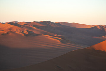 Fototapeta na wymiar view from Nature and landscapes of dasht e lut or sahara desert at sunset. Middle East desert