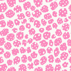 Abstract modern giraffe seamless pattern. Animals trendy background. Pink and white decorative vector stock illustration for print, card, postcard, fabric, textile. Modern ornament of stylized skin