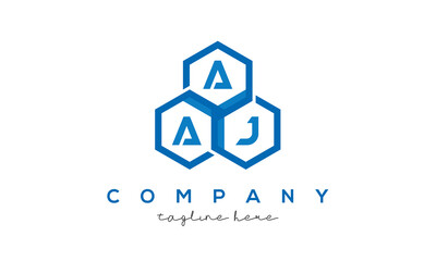 AAJ three letters creative polygon hexagon logo