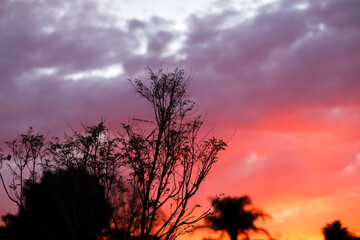 colourful sunset sky in Adelaide, South Australia