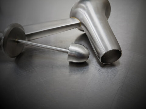 Surgical Instruments Proctoscope. Using for Examine The Insides Of The Rectum And The Anus. Selective Focus