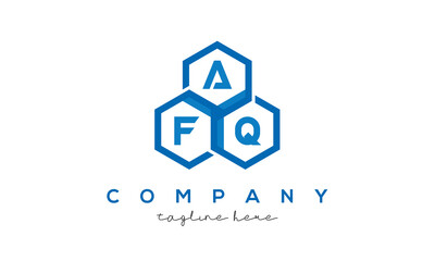 AFQ three letters creative polygon hexagon logo