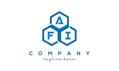 AFI three letters creative polygon hexagon logo