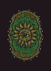 The all seing eye of dullahan myth illustration