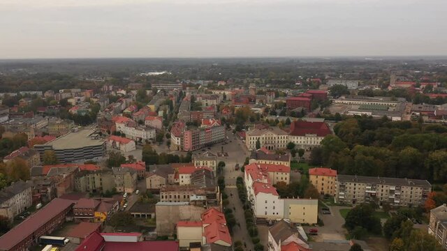 Aerial view of the Sovetsk town in Kaliningrad region, Russia