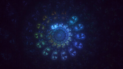 3D rendering abstract mandala fractal background