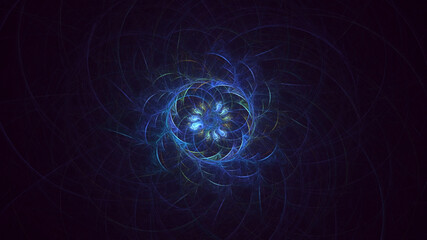 3D rendering abstract mandala fractal background