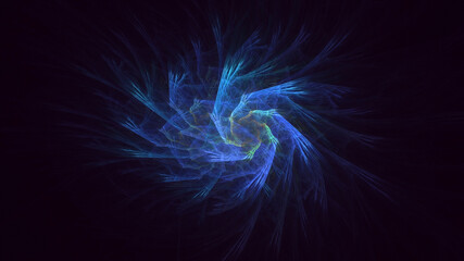Fototapeta premium 3D rendering abstract multicolor fractal light background