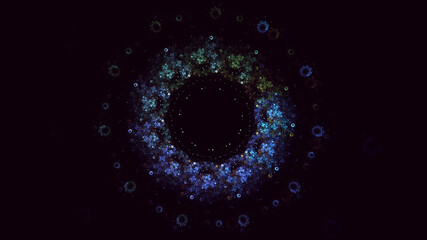 Obraz premium 3D rendering abstract round light background