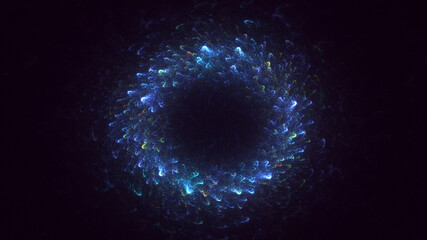 3D rendering abstract round light background