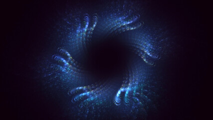 3D rendering abstract round light background