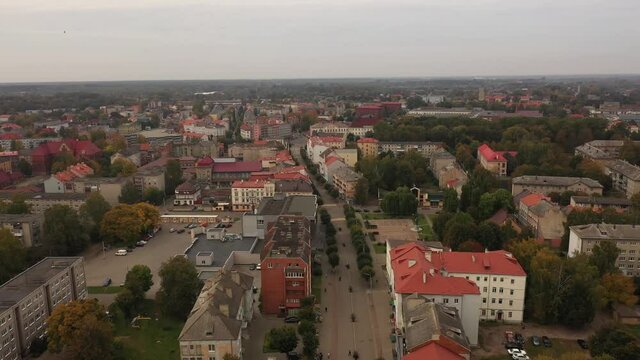 Aerial view of the Sovetsk town in Kaliningrad region, Russia