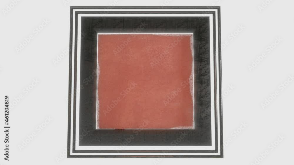 Aufkleber animated abstract picture with pink texture in a black frame on a white background. looped backgroun