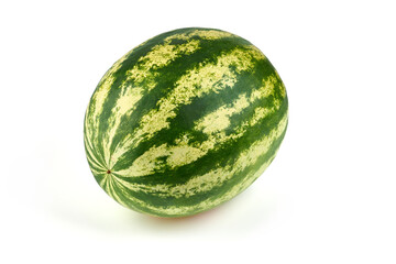 Ripe watermelon, isolated on white background.